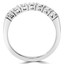 Round Diamond Semi-Eternity Wedding Band Ring in White Gold (MVSXB0043-W)