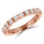 Round Diamond Semi-Eternity Wedding Band Ring in Rose Gold (MVSXB0044-R)