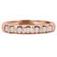 Round Diamond Seven-Stone Semi-Eternity Wedding Band Ring in Rose Gold (MVSXB0045-R)
