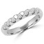 Round Diamond Seven-Stone Semi-Eternity Wedding Band Ring in White Gold (MVSXB0045-W)