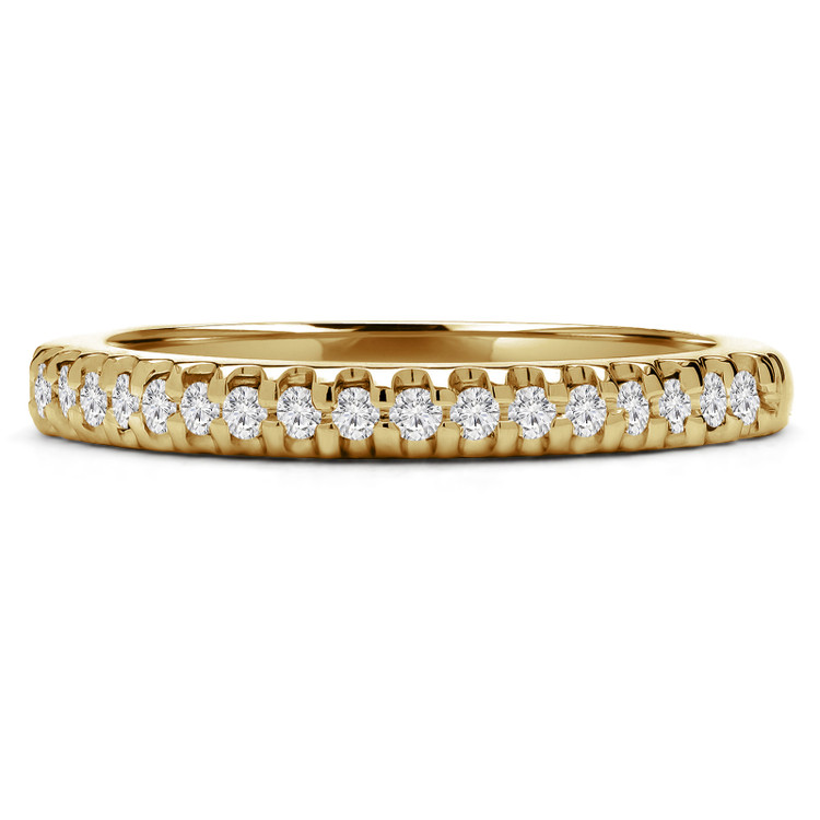 Round Diamond Semi-Eternity Wedding Band Ring in Yellow Gold (MVSXB0046-Y)