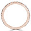 Round Diamond Semi-Eternity Wedding Band Ring in Rose Gold (MVSXB0048-R)