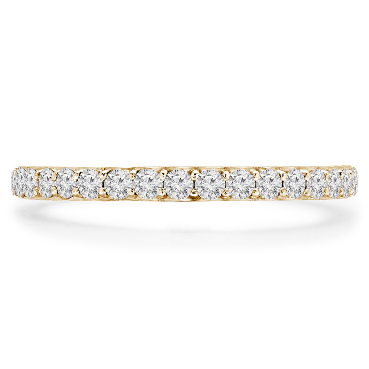 Round Diamond Semi-Eternity Wedding Band Ring in Yellow Gold (MVSXB0048-Y)