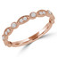 Round Diamond Semi-Eternity Wedding Band Ring in Rose Gold (MVSXB0049-R)