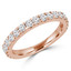 Round Diamond Semi-Eternity Wedding Band Ring in Rose Gold (MVSXB0050-R)