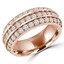 Round Diamond Semi-Eternity Wedding Band Ring in Rose Gold (MVSXB0052-R)