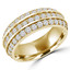 Round Diamond Semi-Eternity Wedding Band Ring in Yellow Gold (MVSXB0052-Y)