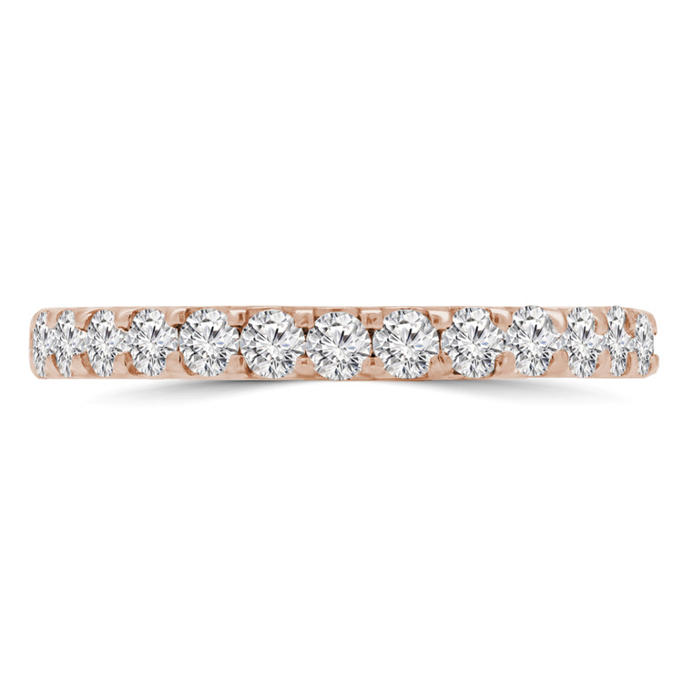 Round Diamond Semi-Eternity Wedding Band Ring in Rose Gold (MVSXB0053-R)