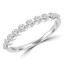Round Diamond Semi-Eternity Wedding Band Ring in White Gold (MVSXB0054-W)