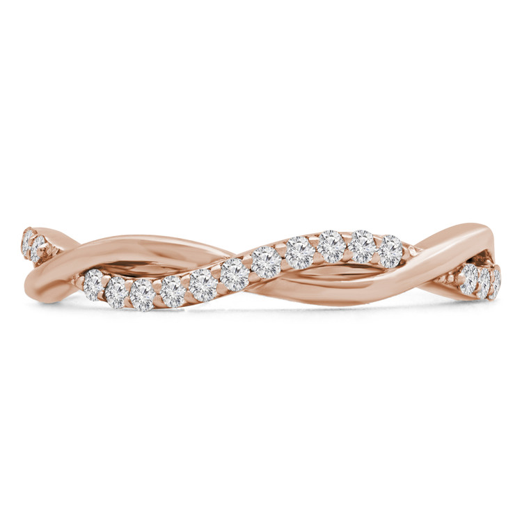 Round Diamond Semi-Eternity Wedding Band Ring in Rose Gold (MVSXB0056-R)