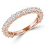 Round Diamond Semi-Eternity Wedding Band Ring in Rose Gold (MVSXB0058-R)