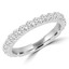 Round Diamond Semi-Eternity Wedding Band Ring in White Gold (MVSXB0062-W)
