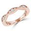 Round Diamond Tiara Semi-Eternity Wedding Band Ring in Rose Gold (MVSXB0066-R)