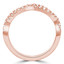 Round Diamond Open Infinity Semi-Eternity Wedding Band Ring in Rose Gold (MVSXB0067-R)