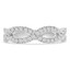 Round Diamond Open Infinity Semi-Eternity Wedding Band Ring in White Gold (MVSXB0067-W)