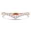Round Diamond Chevron Semi-Eternity Wedding Band Ring in Rose Gold (MVSXB0068-R)