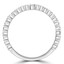 Round Diamond Chevron Semi-Eternity Wedding Band Ring in White Gold (MVSXB0068-W)