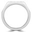 Round Diamond Half Hexagon Semi-Eternity Wedding Band Ring in White Gold (MVSXB0069-W)