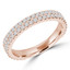 Round Diamond Two-row Semi-Eternity Wedding Band Ring in Rose Gold (MVSXB0070-R)