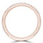 Round Diamond Two-row Semi-Eternity Wedding Band Ring in Rose Gold (MVSXB0070-R)