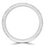Round Diamond Two-row Semi-Eternity Wedding Band Ring in White Gold (MVSXB0070-W)