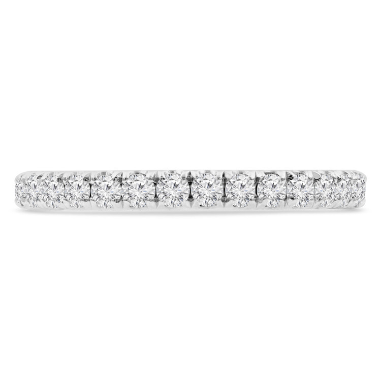Round Diamond 3/4 Way Semi-Eternity Wedding Band Ring in White Gold (MVSXB0071-W)