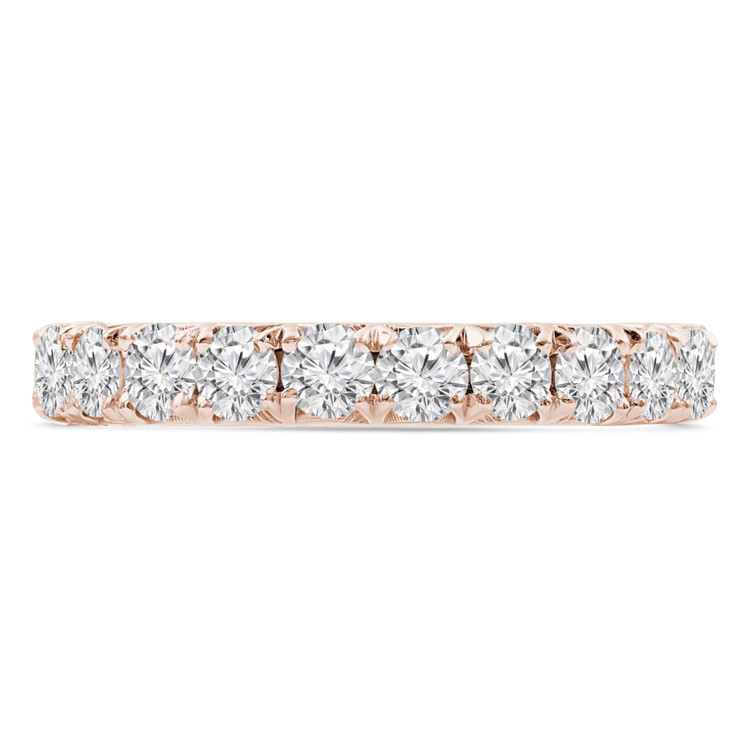 Round Diamond 3/4 Way Semi-Eternity Wedding Band Ring in Rose Gold (MVSXB0072-R)