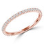 Round Diamond 3/4 Way Semi-Eternity Wedding Band Ring in Rose Gold (MVSXB0073-R)