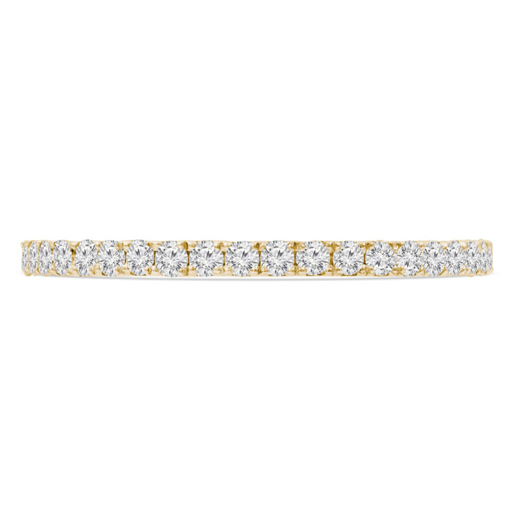 Round Diamond 3/4 Way Semi-Eternity Wedding Band Ring in Yellow Gold (MVSXB0073-Y)