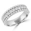 Round Diamond Semi-Eternity Wedding Band Ring in White Gold (MVSXB0076-W)