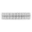 Round Diamond Two-Row Semi-Eternity Wedding Band Ring in White Gold (MVSXB0077-W)