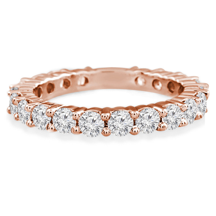 Round Diamond 3/4 Way Semi-Eternity Wedding Band Ring in Rose Gold (MVSXB0078-R)