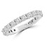 Round Diamond 3/4 Way Semi-Eternity Wedding Band Ring in White Gold (MVSXB0078-W)
