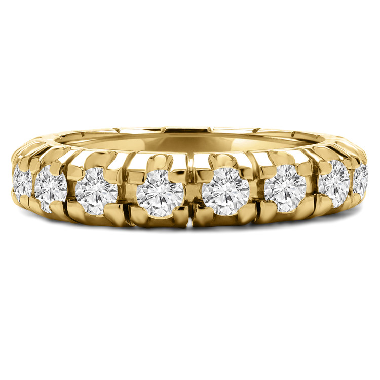 1 1/2 - 1 9/10 CTW Full Eternity Round Diamond Anniversary Wedding Band Ring in Yellow Gold (MVSAR0005-Y)