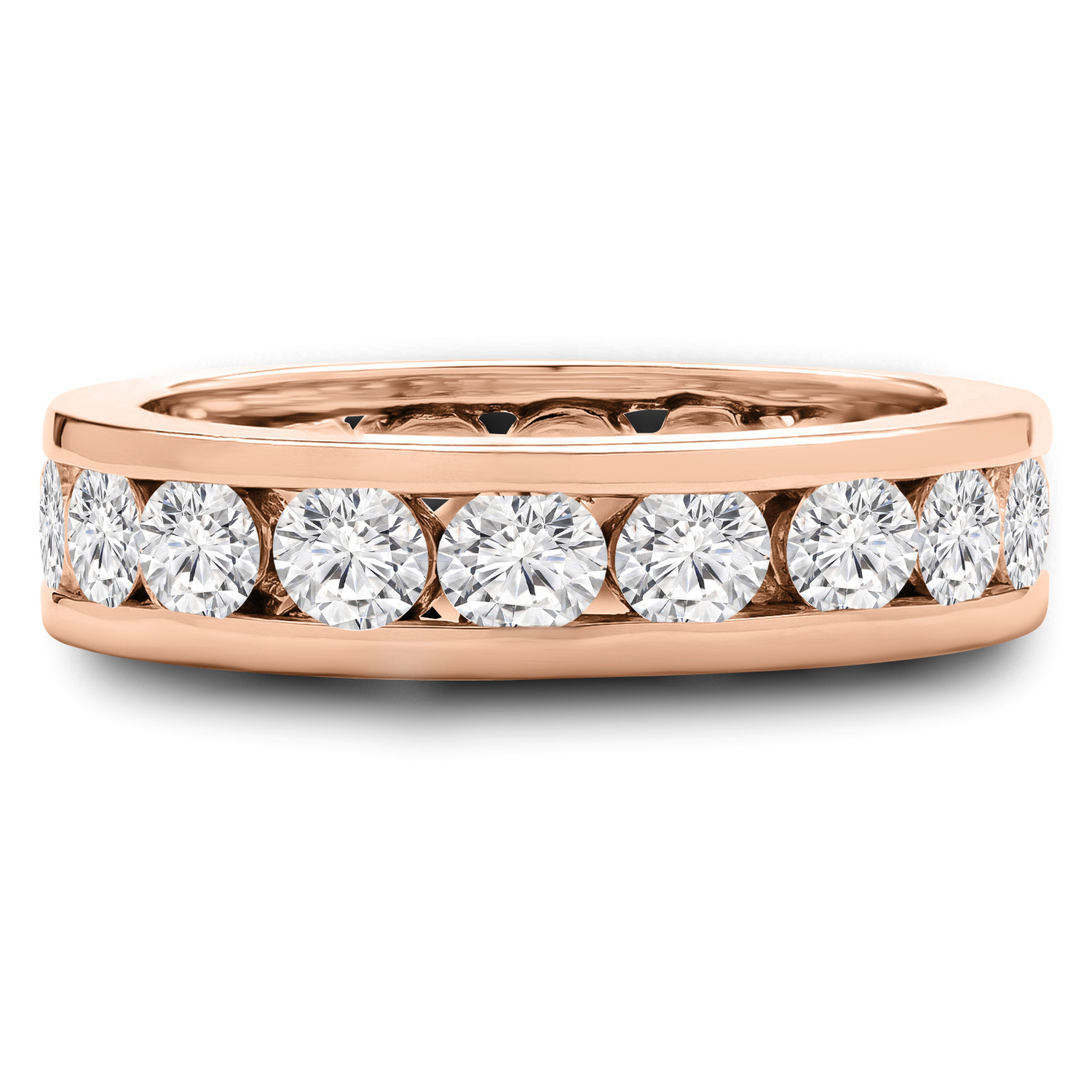 1 2/5 - 1 2/3 CTW Full Eternity Round Diamond Anniversary Wedding Band Ring in Rose Gold (MVSAR0006-R)