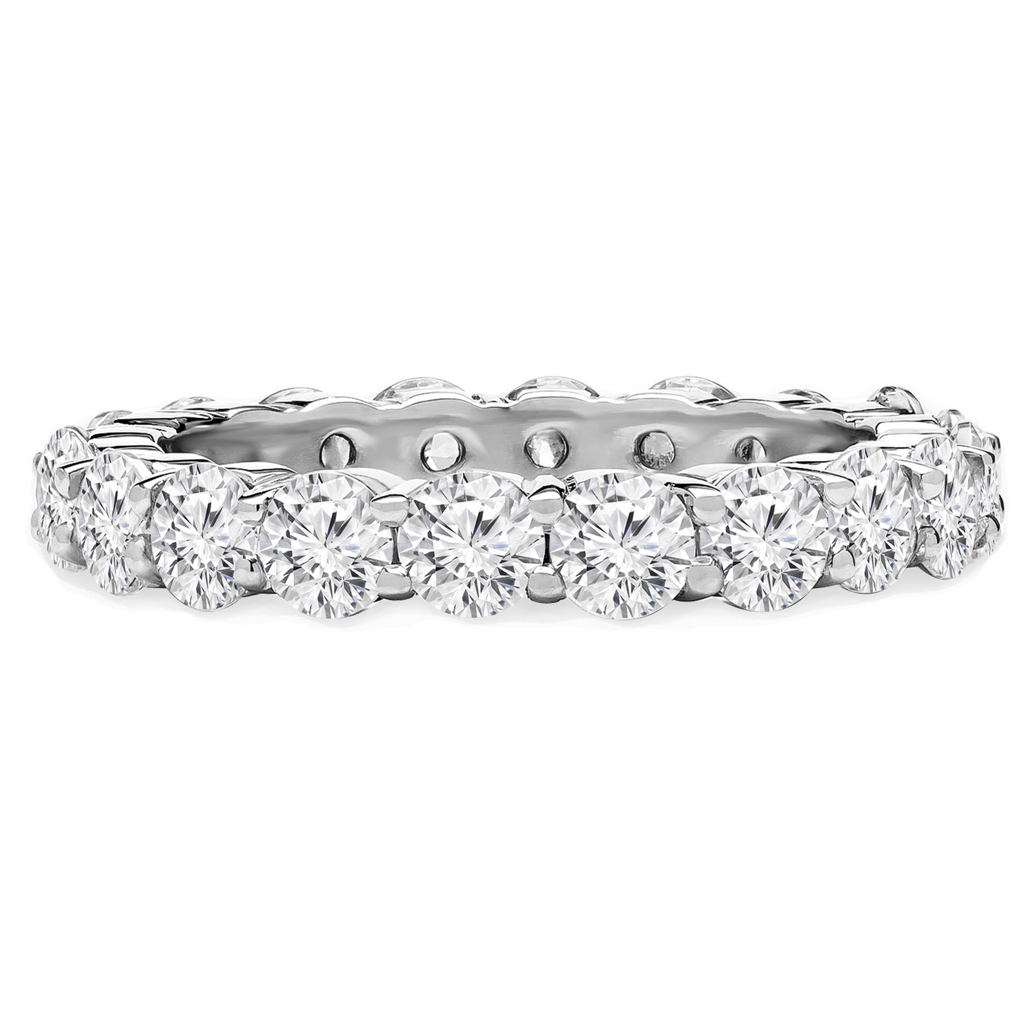 1 4/5 - 2 1/5 CTW Full Eternity Round Diamond Anniversary Wedding Band Ring in White Gold (MVSAR0010-W)