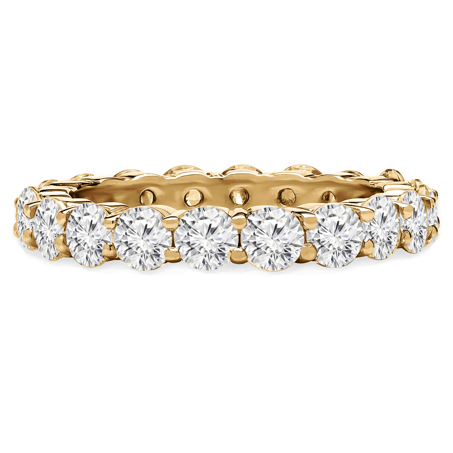 1 4/5 - 2 1/5 CTW Full Eternity Round Diamond Anniversary Wedding Band Ring in Yellow Gold (MVSAR0010-Y)