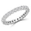 1 - 1 1/6 CTW Full Eternity Round Diamond Anniversary Wedding Band Ring in White Gold (MVSAR0011-W)
