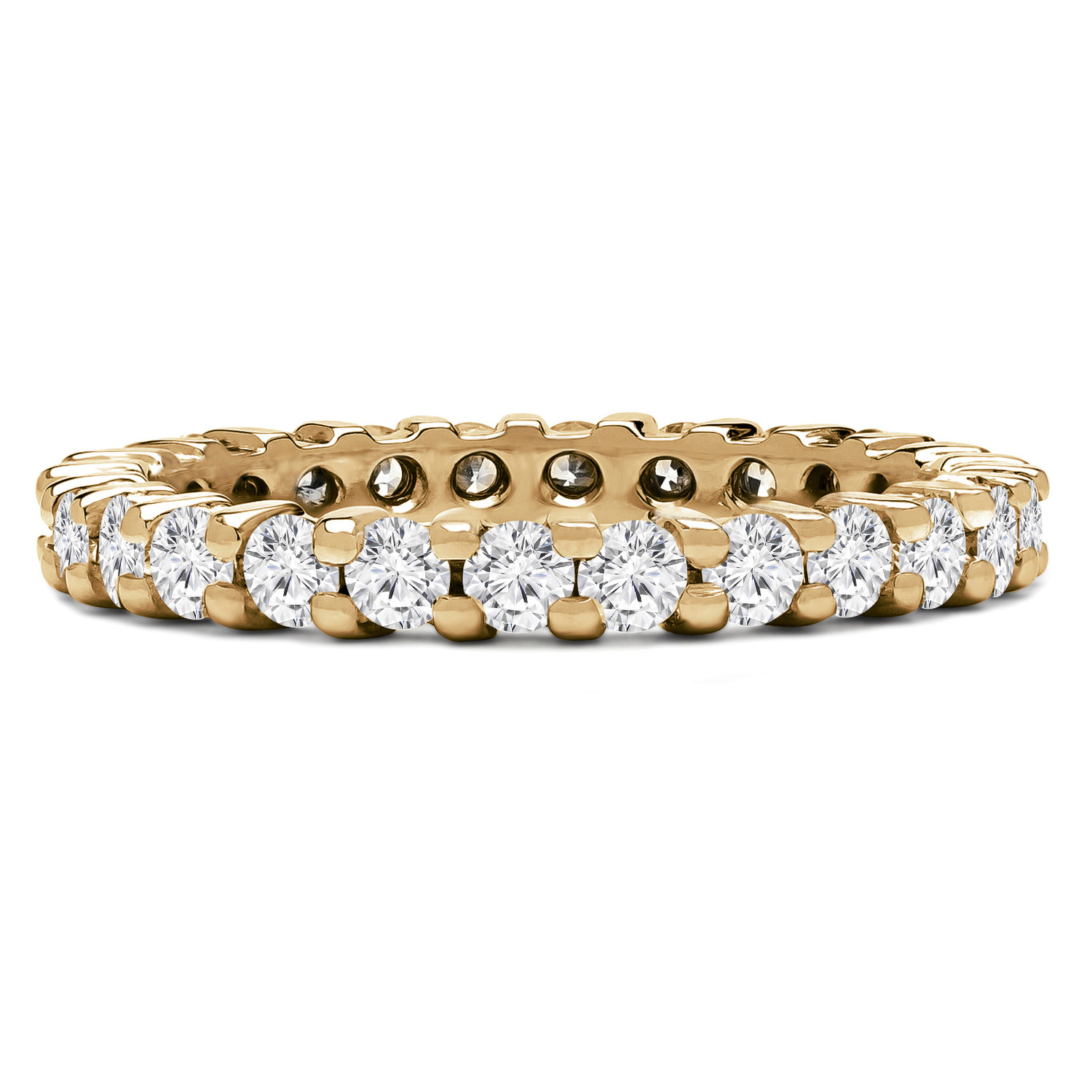 1 - 1 1/6 CTW Full Eternity Round Diamond Anniversary Wedding Band Ring in Yellow Gold (MVSAR0011-Y)