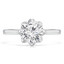 1 CT Round Diamond 8-Prong Cathedral Solitaire Engagement Ring in 14K White Gold (MD210111)
