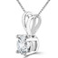 Round Diamond 4-Prong Solitaire Pendant Necklace in 14K White Gold with Chain (MVSP0001-W)