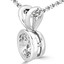 Round Diamond Bezel Set Solitaire Pendant Necklace in 14K White Gold with Chain (MVSP0006-W)