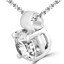 Round Diamond 4-Prong Solitaire Pendant Necklace in 14K White Gold with Chain (MVSP0007-W)