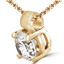 Round Diamond 4-Prong Solitaire Pendant Necklace in 14K Yellow Gold with Chain (MVSP0007-Y)