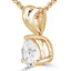 Round Diamond 3-Prong Solitaire Pendant Necklace in 14K Yellow Gold with Chain (MVSP0008-Y)