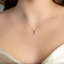 Round Diamond Three-Stone Pendant Necklace in 14K Rose Gold with Chain (MVSPX0003-R)