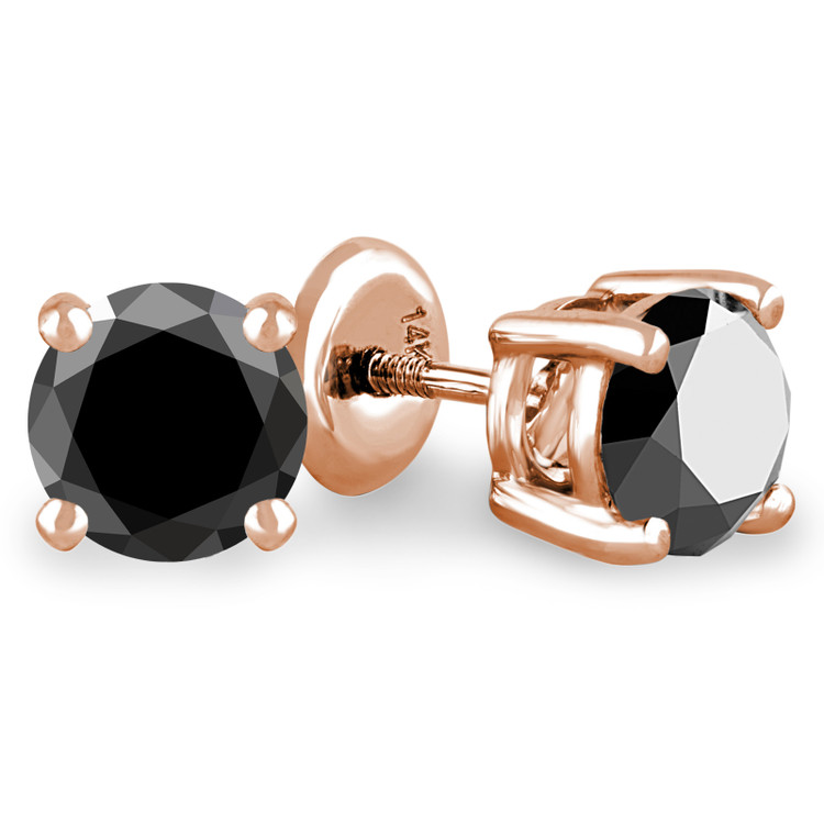 Thorn Black Diamond Rose Gold Single Earring