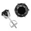 Solitaire Round Black Diamond 6-Prong Stud Earrings in 14K White Gold with Screwback (MVSE0005-W)