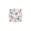 Solitaire Round Diamond 4-Prong Single Mens Stud Earring in 14K Rose Gold with Screwback (MVSE1001-R)