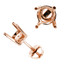 Semi Mount Stud Earrings in 14K Rose Gold with Screwback (MVSEM0001-R)